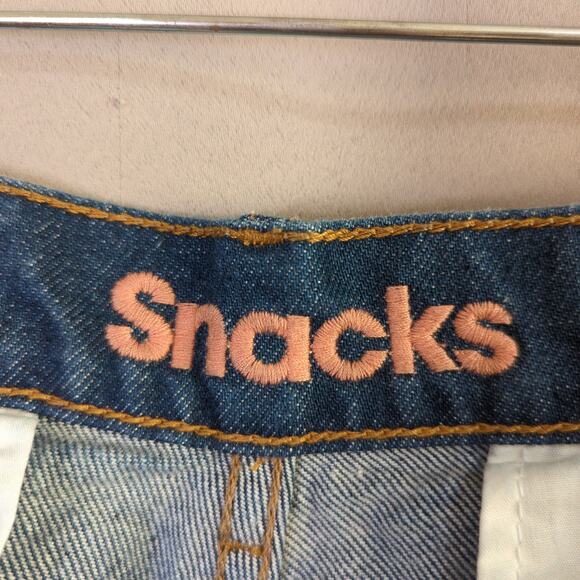 Mother Snacks Jeans Womens 29 Blue Pleated Push Pop Nerdy Cold Brew High Rise - Picture 10 of 11